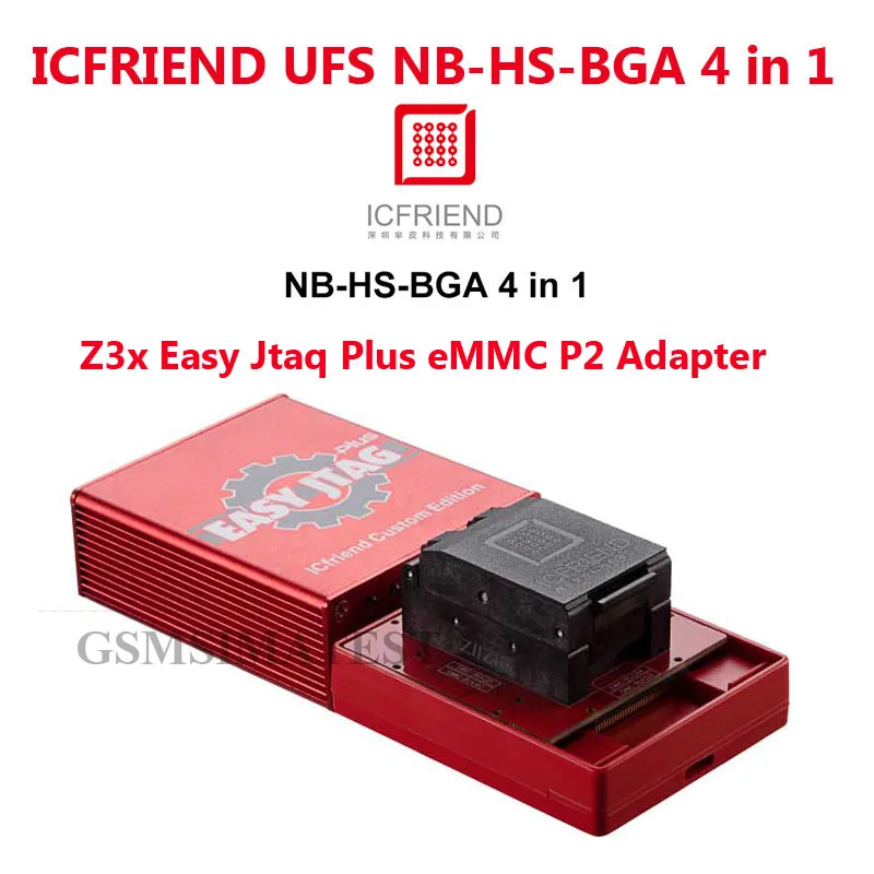 New ICFRIEND NB-HS-BGA 4 в 1 UFS-153 UFS-eMMC-254 UFS-297 адаптер с Z3X легкий JTAG MiPi Box (Чип шифрования ленты).