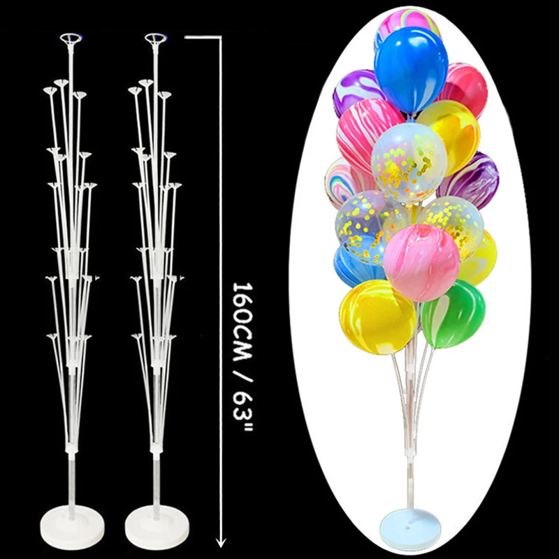 

1/2Set Balloons Stand Column Holder Wedding Birthday Party Decorations Adut Kids Supplies Baby Shower Eid Balloons Gule Dot Pump