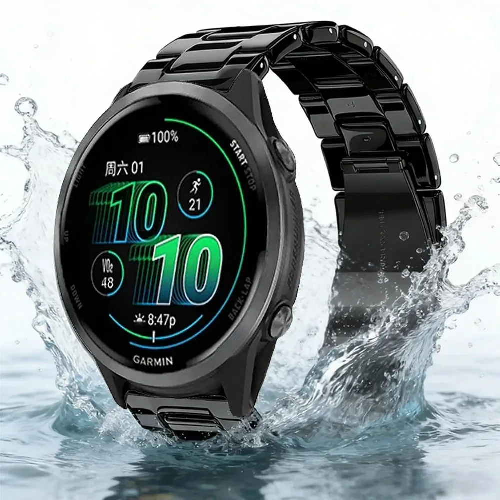 Фото Ремешок из полимерной смолы 20 мм 22 мм для Garmin Forerunner 570 47/42 мм, 970, 965, 55, 165, спортивный браслет для Garmin Active 6, 5, Huawei GT6, 5, 4, 46 мм №2