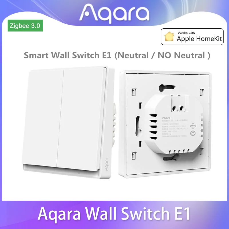 Aqara Smart Wall Switch E1 ZigBee 3.0 Smart Home Wireless Key Light Switch With Neutral NO Neutral For Mi Home Homekit APP