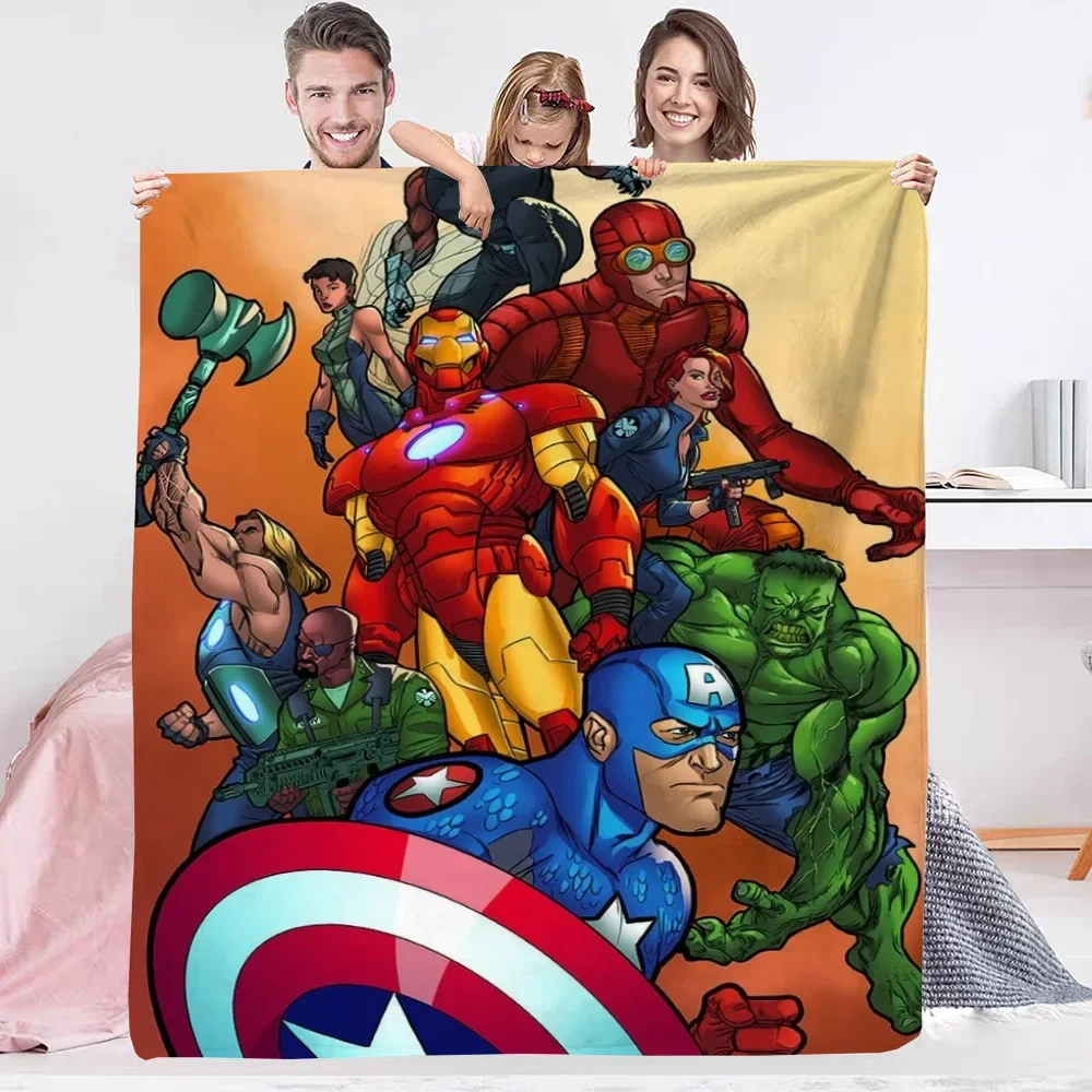 Плюшевое Одеяло На Тему Marvel Теплое Флисовое Зимнее Пододеяльник Для Дивана Милый