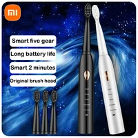 xiaomi electric toothbrushes usb fast charging abs ipx7 waterproof soft electric toothbrush with 3 replaceable brush heads