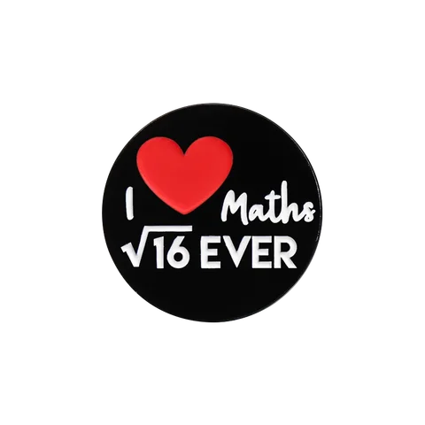 Брошь с эмалью в виде математических уравнений