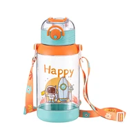 700ml large capacity childrens bicycle water bottle with straw sports water bottle special cute anti fall cartoon water bottle