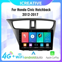 4g carplay autoradio for honda civic hatchback 2012 2017 android car radio multimedia player navigation gps 2 din autoradio