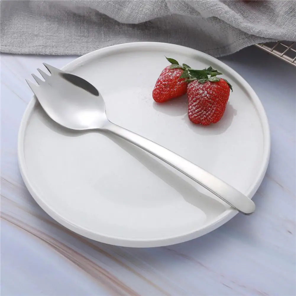 

Антикоррозийная Полезная НЕОБРАБОТАННАЯ портативная ложка для салата компактная ложка для лапши модный внешний вид для общежития