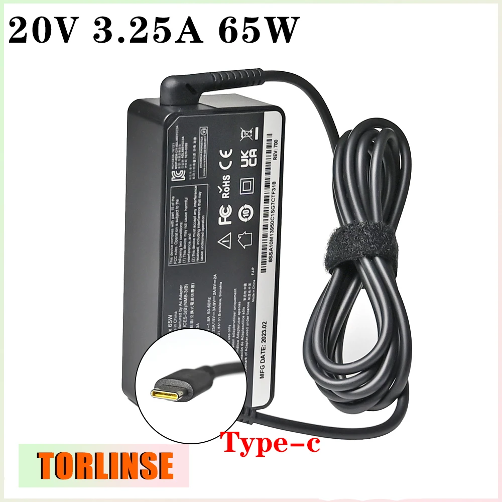 Laptop Charger For Lenovo Thinkpad T480 T480s T580 X280 X380 E580 L380 L480 20v 3.25a