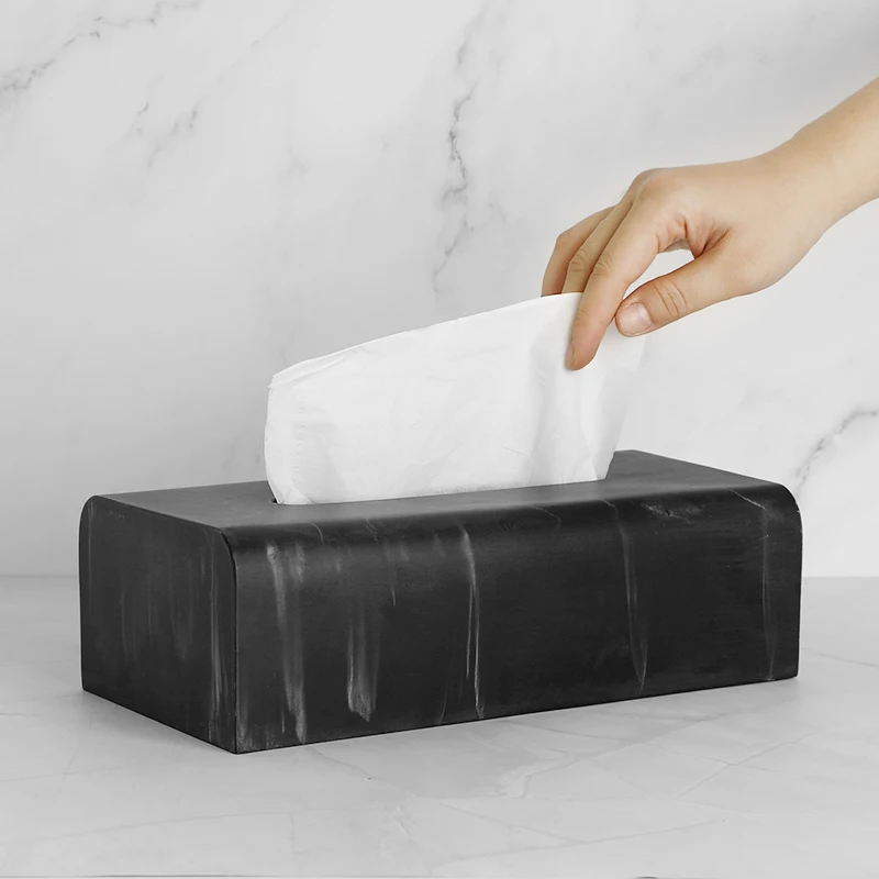 

Футляр для салфеток с мраморными полосками, держатель, аксессуары для ванной комнаты, бумажная стойка, прямоугольный держатель для салфето...