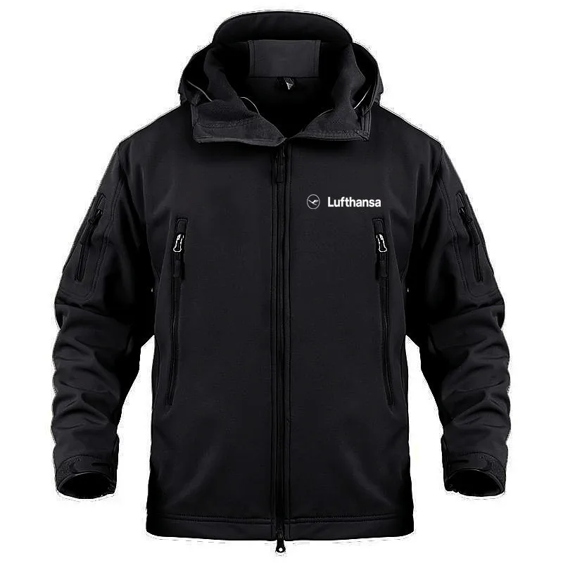 

2023 Fleece Warm Sharkskin Tactical Outdoor Military Hooded Zipper Man Coat Jacket Multiple Pockets SoftShell Jackets for Men