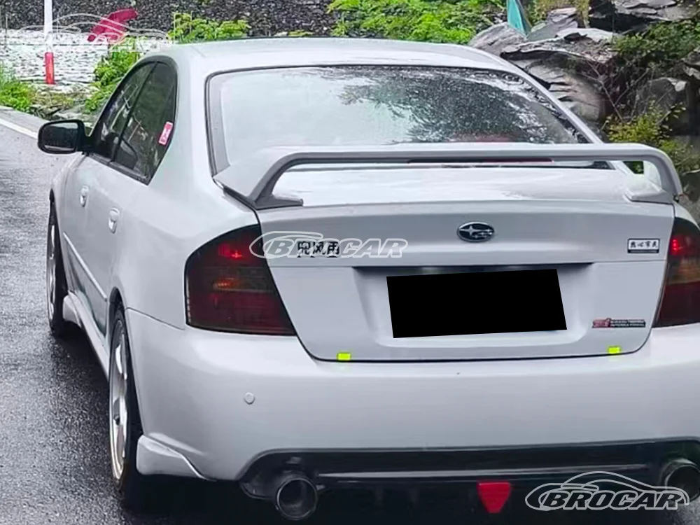 Фото Для Subaru LEGACY WRX Sti GT B4 1998-2020 со светодиодной подсветкой, высококачественный АБС-пластик, глянцевый черный спойлер, багажник, крыло, спойлер №1