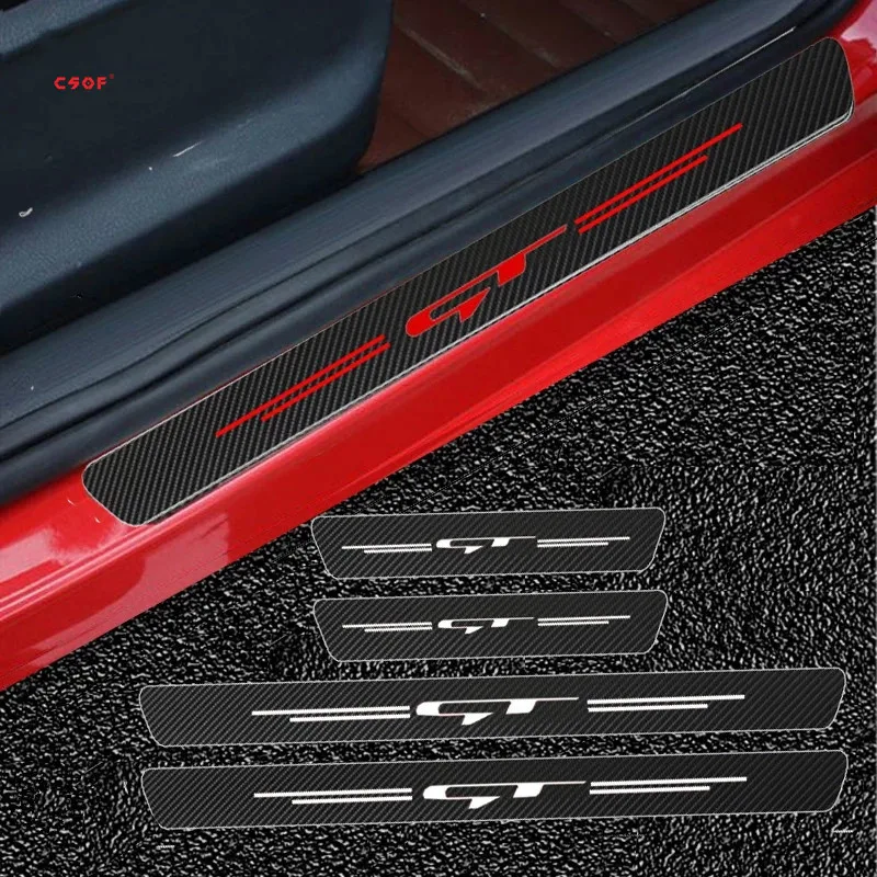 

4pcs Carbon Fiber GT GTLINE Car Sticker For Kia Forte Ceed Stinger Rio Sportage Soul Cerato Sorento Picanto Stonic Accessories