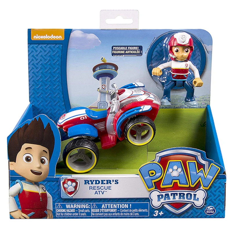 

Paw Patrol Dog Racers Vehicle Ryder Anime Action Figure Doll PVC Material Patrulla Canina Model Deformation Robot Toy Kids Gifts