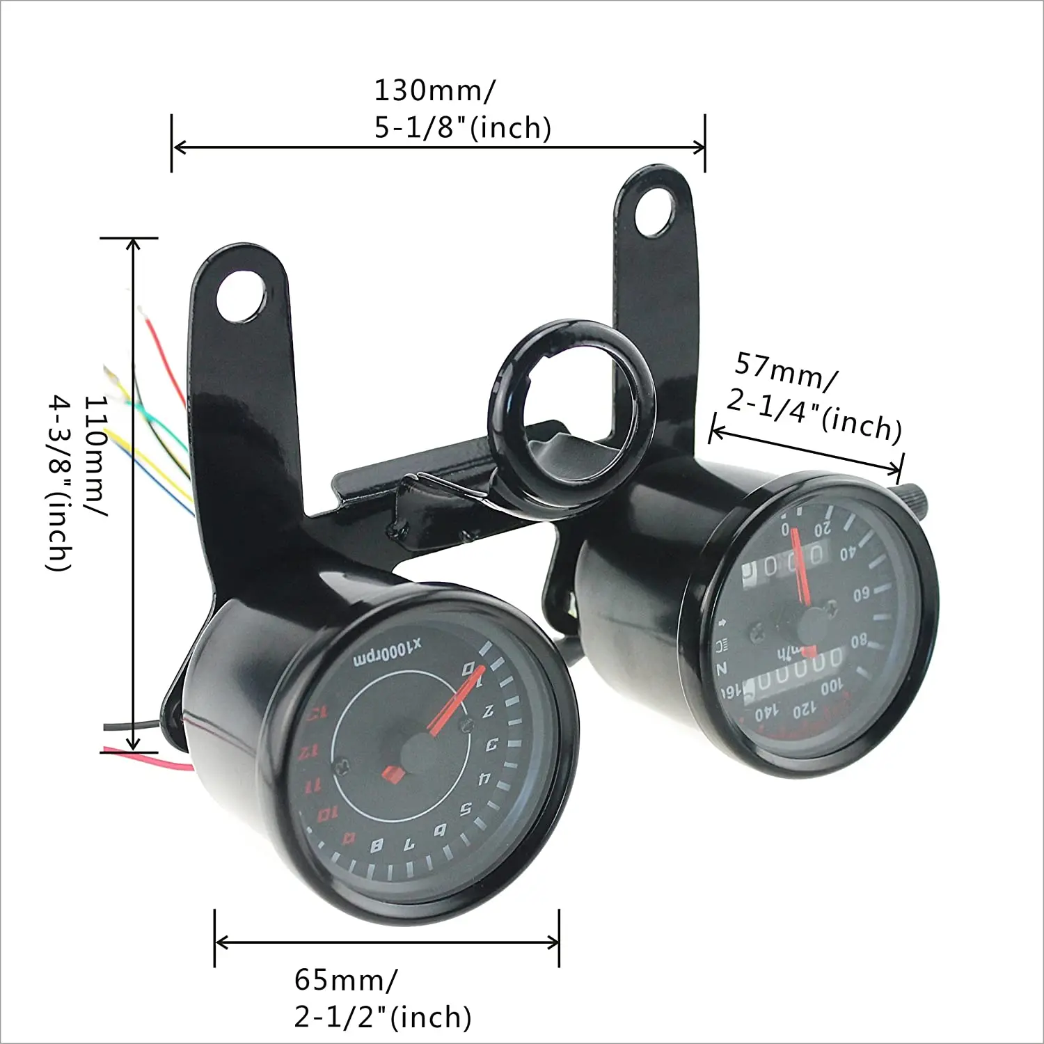 Мотоциклетный черный одометр спидометр и тахометр с кронштейном для Yamaha SR XV RX Cafe