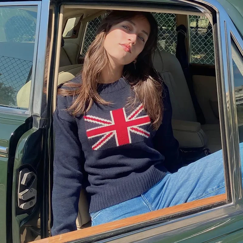 Топ в европейском и американском стиле женский осенне-зимний свободный свитер с