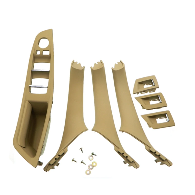 

RHD Car Interior Door Handle Inner Door Panel Pull Trim Cover for -Bmw 5 Serie F10 F11 520 525 Beige RHD