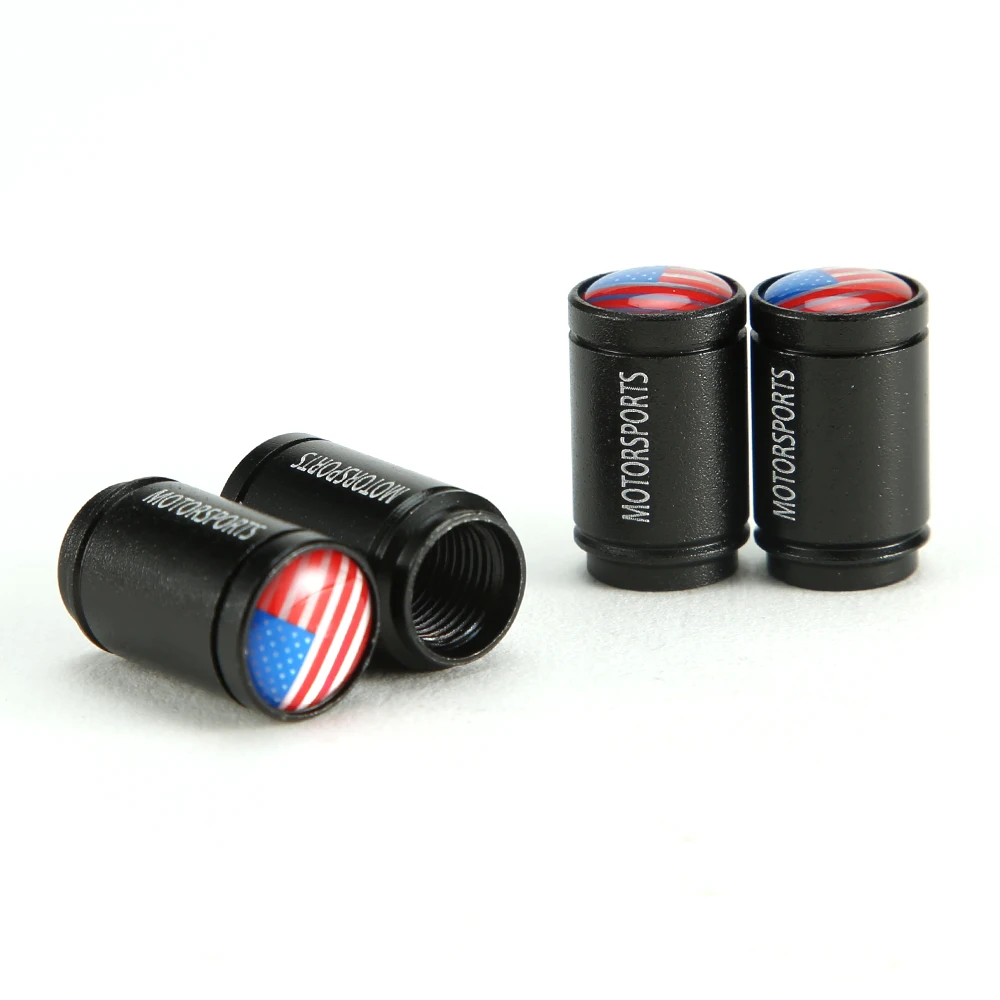 AQTQAQ 4 шт./комплект универсальные автомобильные аксессуары Флаг США логотип