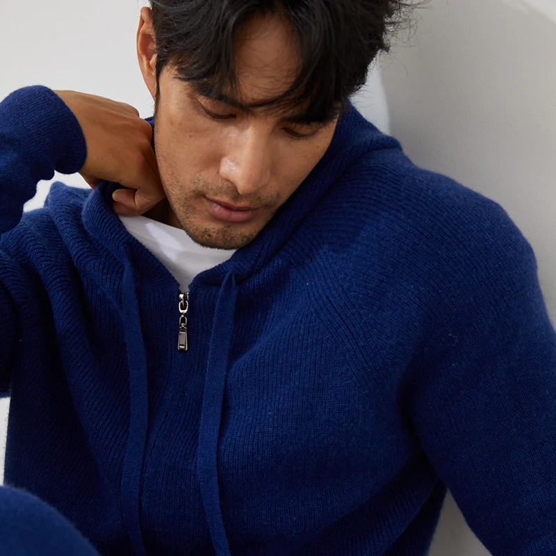 2023 роскошный мужской легкий кашемировый свитер Зимний новый модный Повседневный