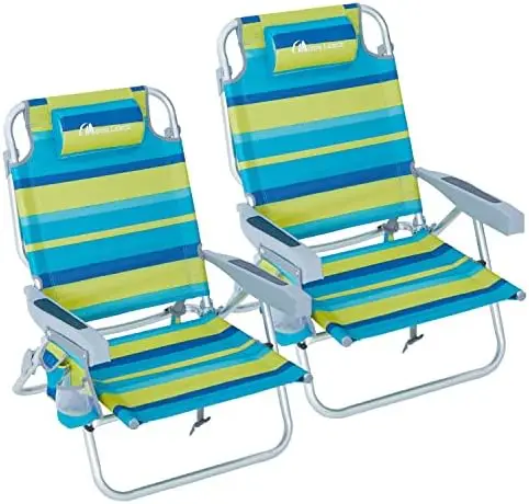 

Складные пляжные стулья с 5 позициями, высокие кресла с откидывающейся спинкой, легкое портативное складное кресло с полотенцесушителем для кемпинга, Outd