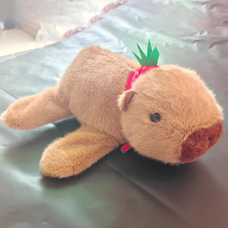 Капибара плюшевая кукла хлопающий круг игрушки пощечина браслет пушистая