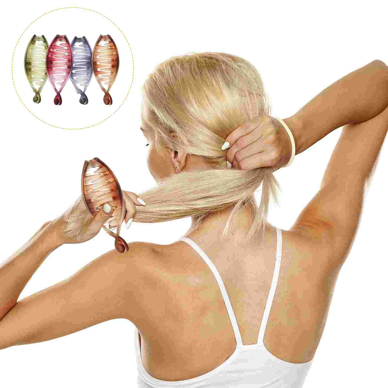 

4 Pcs Hairpin Headdress Women Clip Headgear Claw Clips Acrylic Barrette Accessory