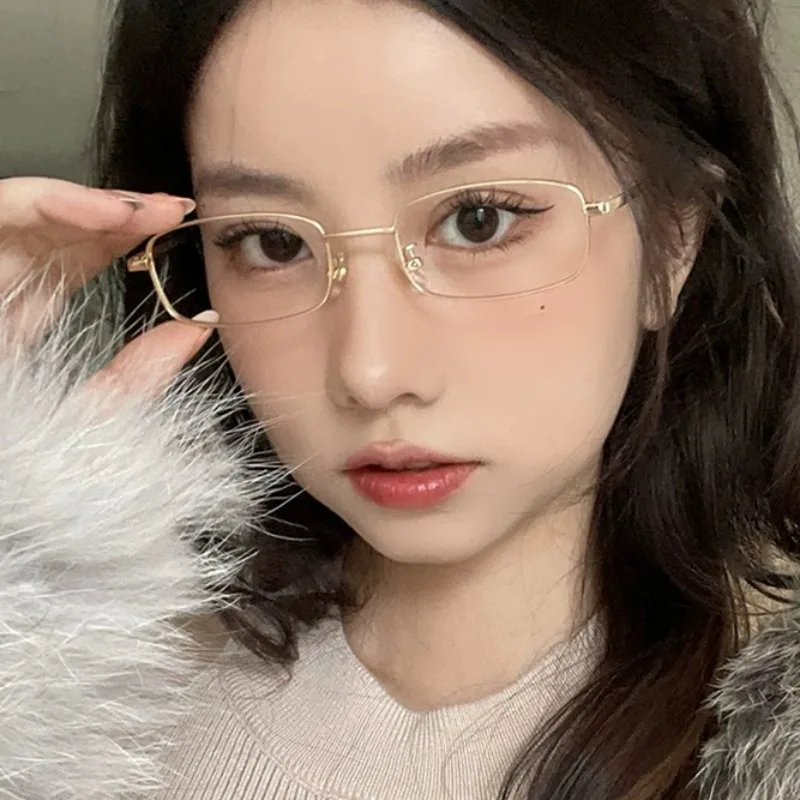 Металлические квадратные очки с оправой для женщин и мужчин Ретро изысканные