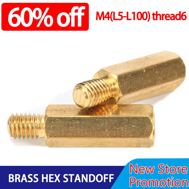 

5-80PCS M4 Motherboard Spacer Hex Brass Male Female Standoffs Board Rack Stud Hexagon Threaded Pillar PCB Column Spacing Screws
