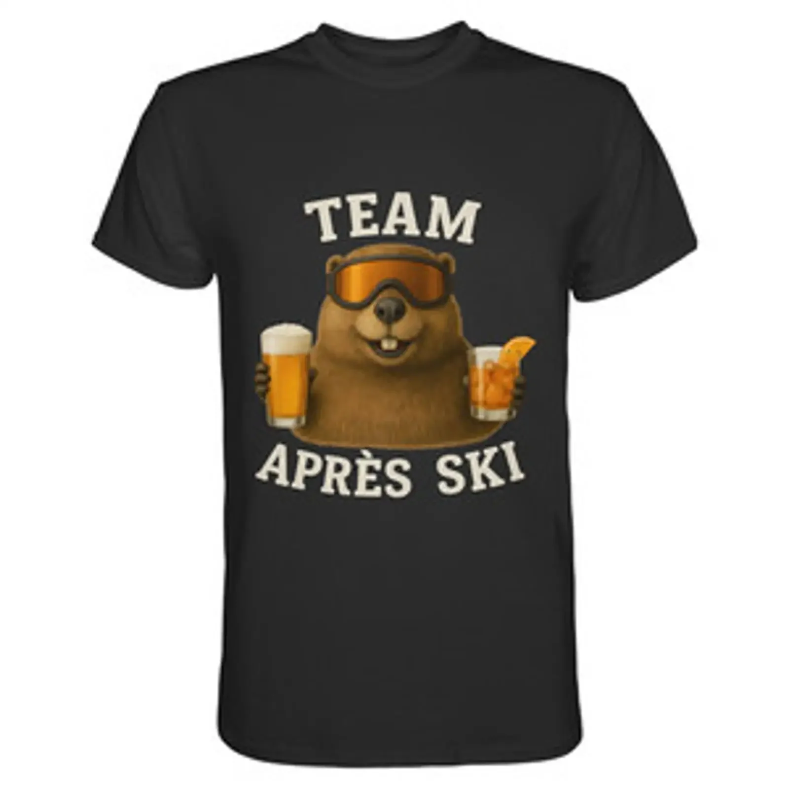 Фото Футболка Apres Ski Biber: Винтажная, мягкая, дышащая, повседневная, с эффектом потертости. Идеальный подарок для командных вечеринок, пивных бутафорских игр, зимнего отдыха, походов в хижину. №1