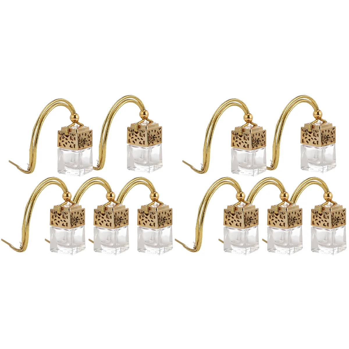 

10 Pcs Essential Oils Diffuser Perfume Hanging Empty Bottle Pendant Car Interior Aromatherapy Bottles Travel