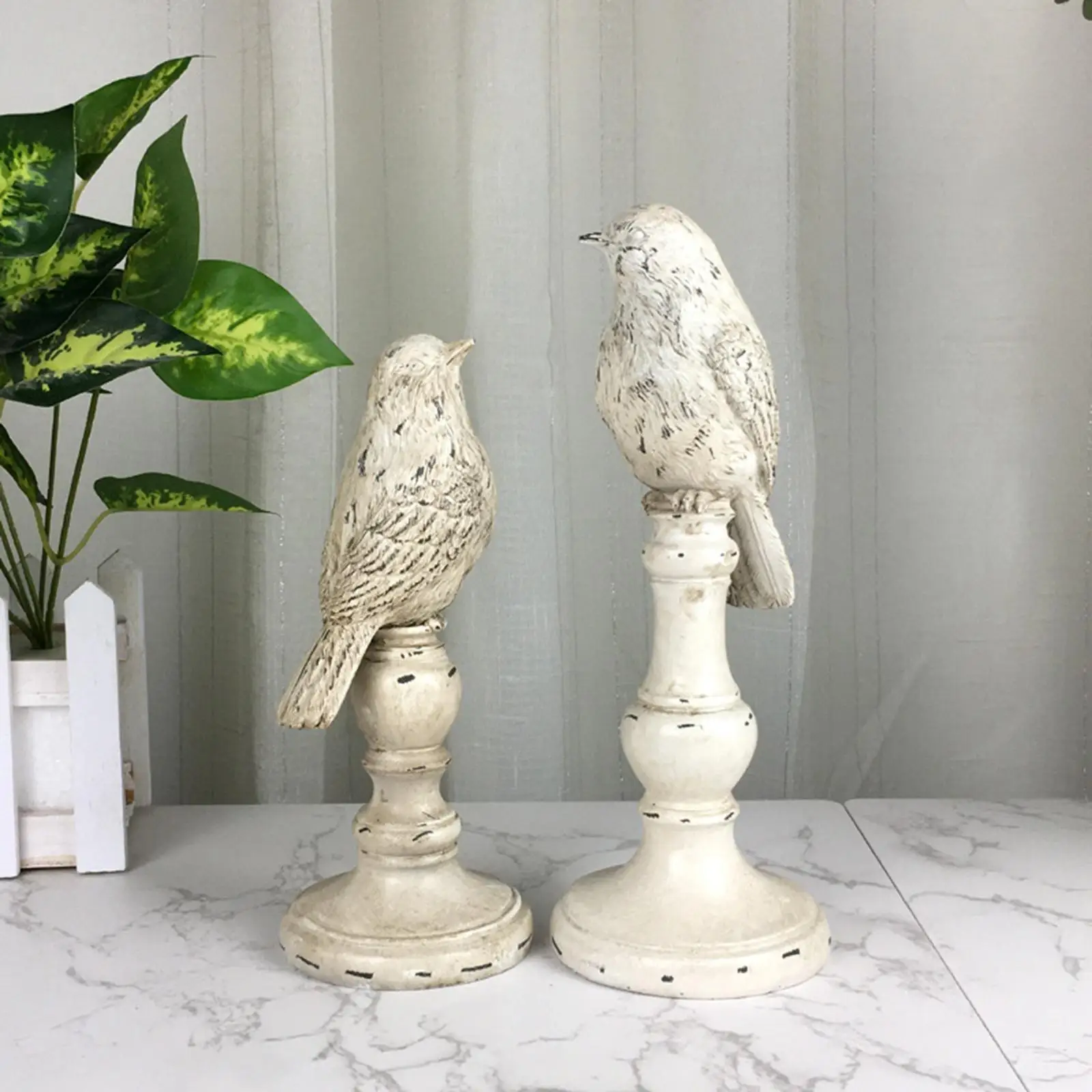

2pcs/set Nordic Birds for Wedding Decoration Home Cabinet Ornaments Statue Children Gift Figurines Glaze Craft