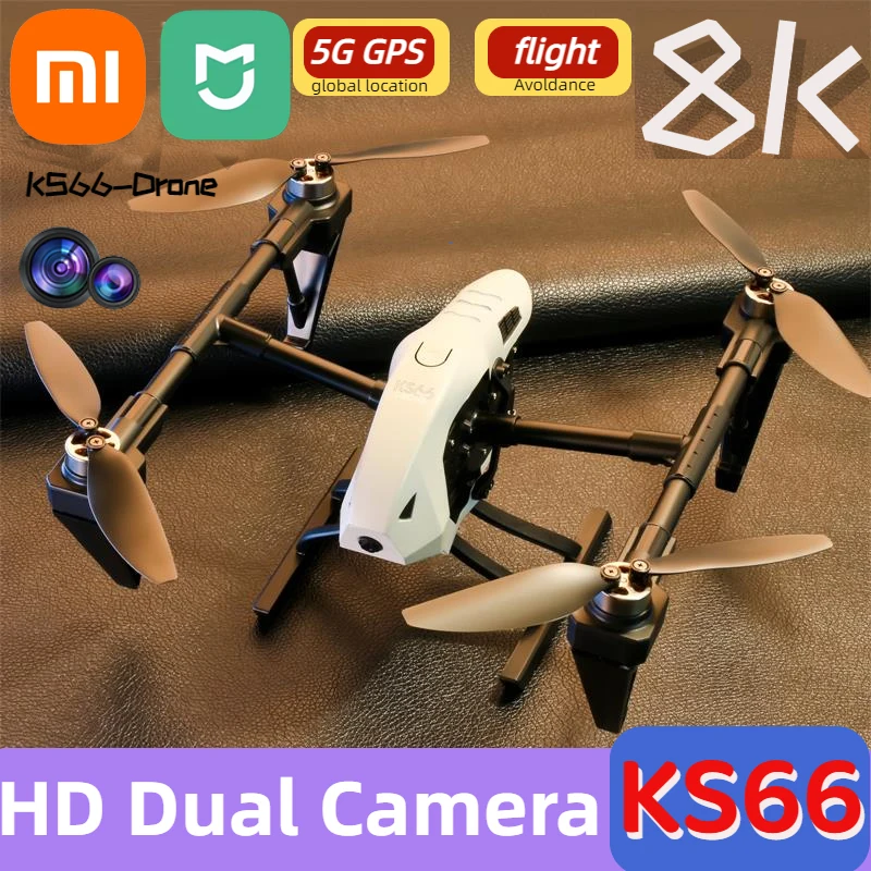 Xiaomi Mijia KS66 Drone Professional 8K HD Dual Camera Brushless Obstacle Avoidance Optical Flow Position Aerial Photography Toy