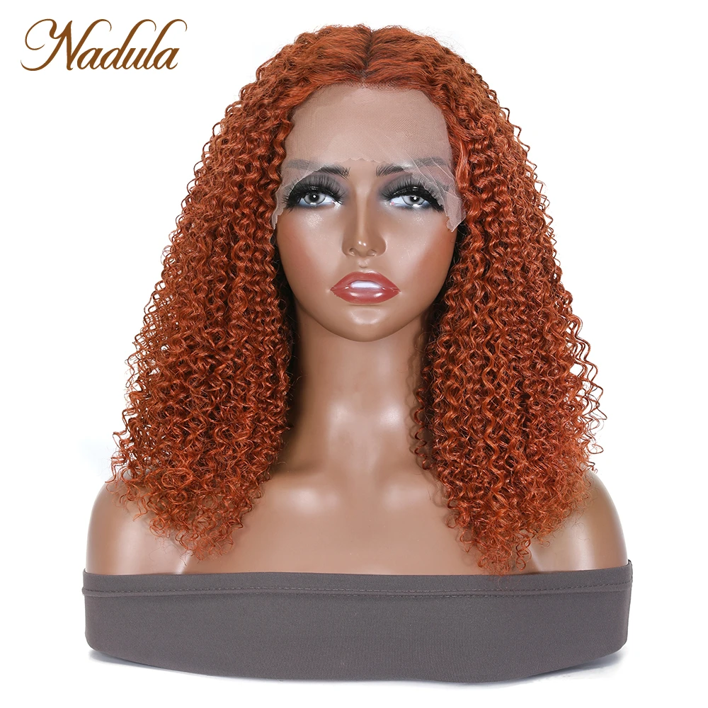 

Парики Nadula Auburn Coily из человеческих волос, передние парики на сетке 13 х5х1, вьющиеся волосы, парики на сетке, парики на сетке оранжевого имбирного цвета