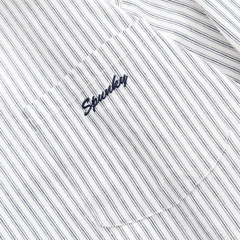 2022 Autumn New Men Casual Personality Stripe Flannel Shirt Long-Sleeved Fashion Embroidery Graphic Designer Shirts