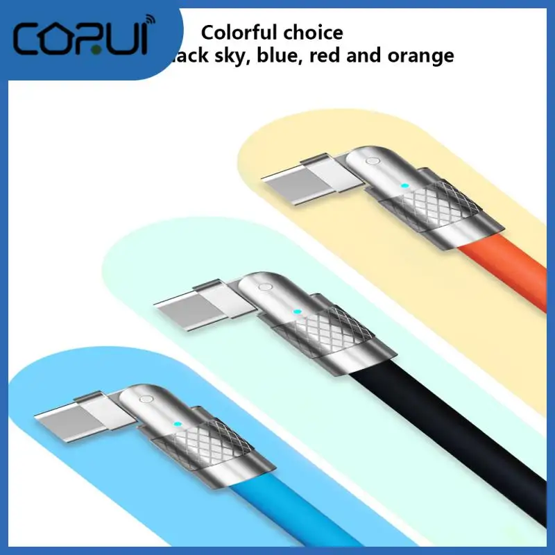 

Universal Fast Charging Data Cable 120w 3a Rotating Charging Cable 180 Degree Usb-c Data Cable Mobile Accessories