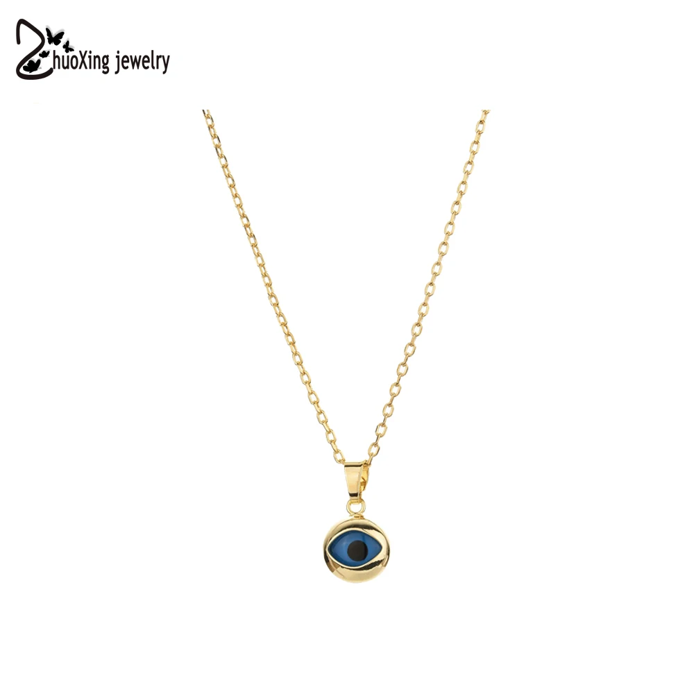 

Классическое ожерелье от сглаза, Женские аксессуары, позолоченное ожерелье, Очаровательная подвеска, корейская мода, Женские Ювелирные акс...