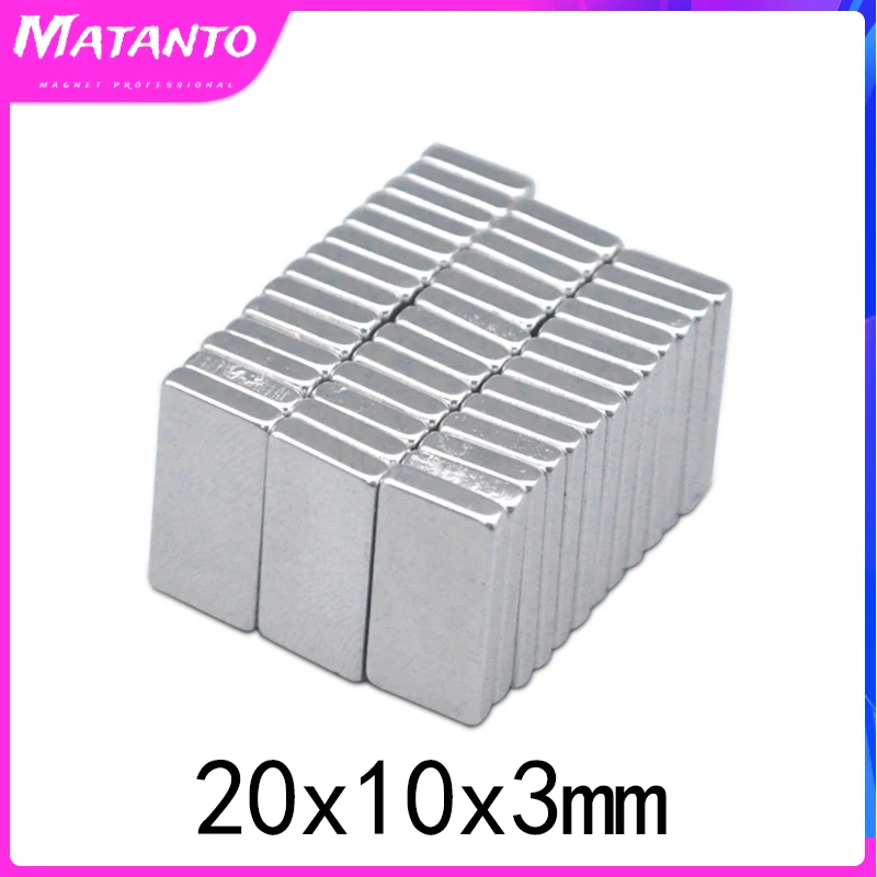 

20/30/50pcs 20x10x3mm NdFeB Rare Earth Magnet Block Rectangular Magnets 20x10x3mm N35 Permanent Neodymium Magnet 20*10*3 mm