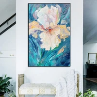 hand painted magnolia oil painting modern living room porch decorative painting abstract simple high end hanging painting
