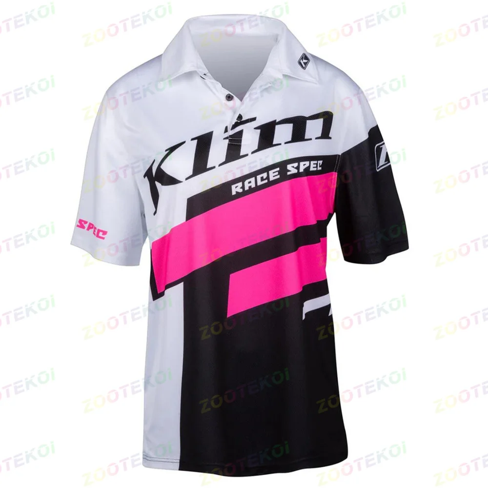 2023 New Men's KLIM RACE SPEC F1 Racing Motorcycle Short Sleeve Polo Shirt Fast Dry And Breathable Cycing Jersey T -shirt 02