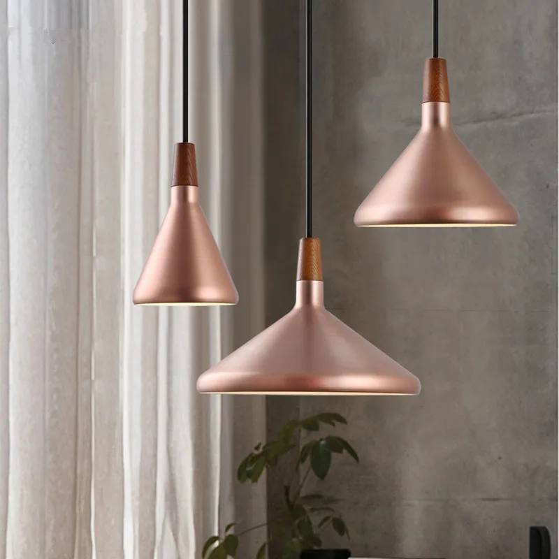 

Modern Led Retro Pendant Lights Nordic Pendant Lamps Copper Hanglamp Aluminum Luminaria For Living Room Kitchen Light Fixtures