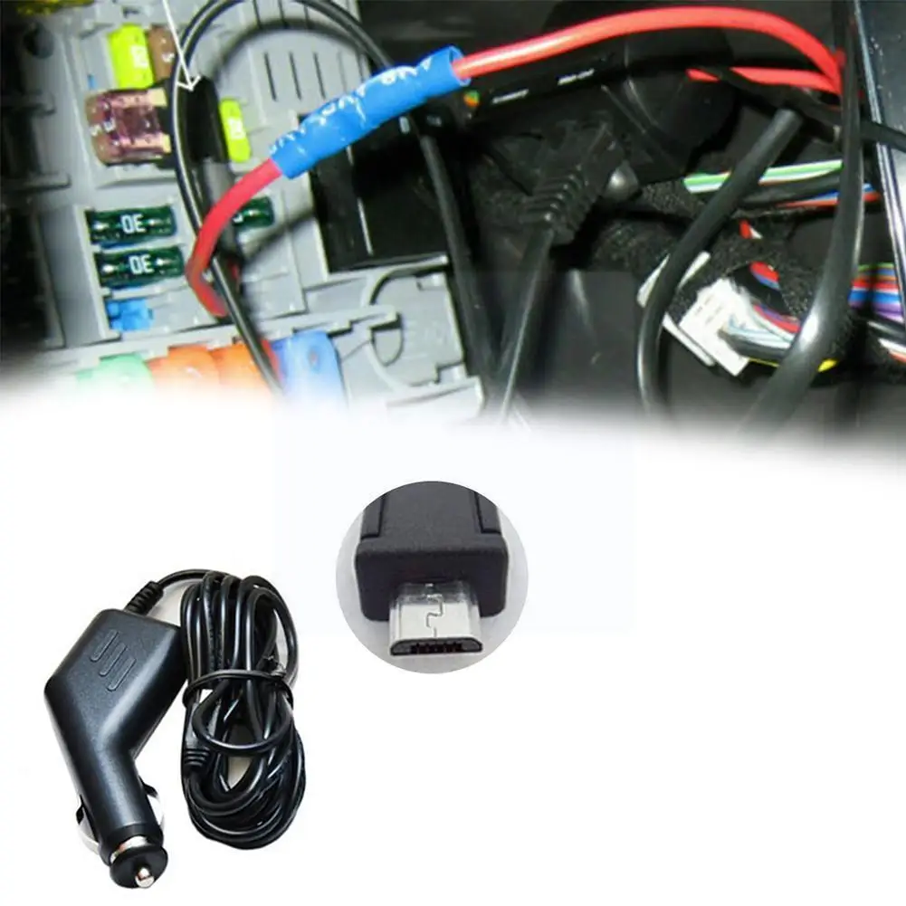 

Автомобильный изогнутый мини-USB видеорегистратор, 3 м, 5 В, 1 А, автомобильное зарядное устройство, порт для автомобильного видеорегистратора, камеры, GPS, видеорегистратор черного цвета F2T6