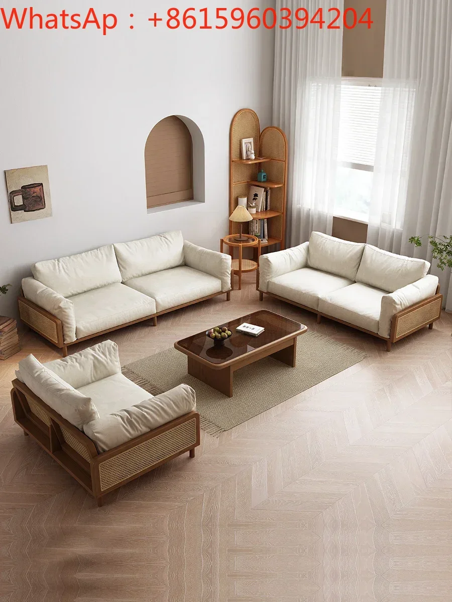 Скандинавский японский двухрядный прямой ряд тканевый художественный диван из