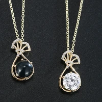gmgyq 2022 summer new necklace unique pocket design 2 color choices micro set zircon trend girls exquisite graduate gift