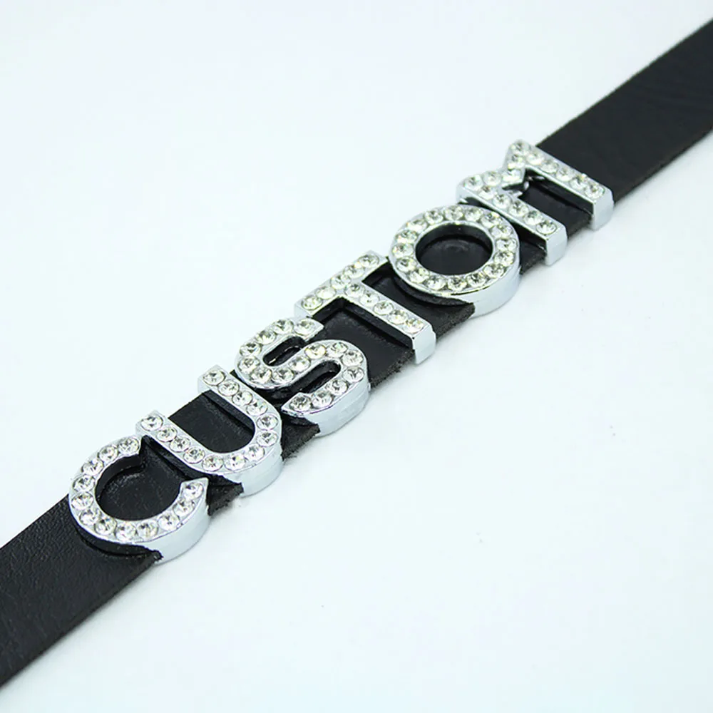 Роскошное ожерелье со стразами и буквами для женщин мужчин модное черное колье