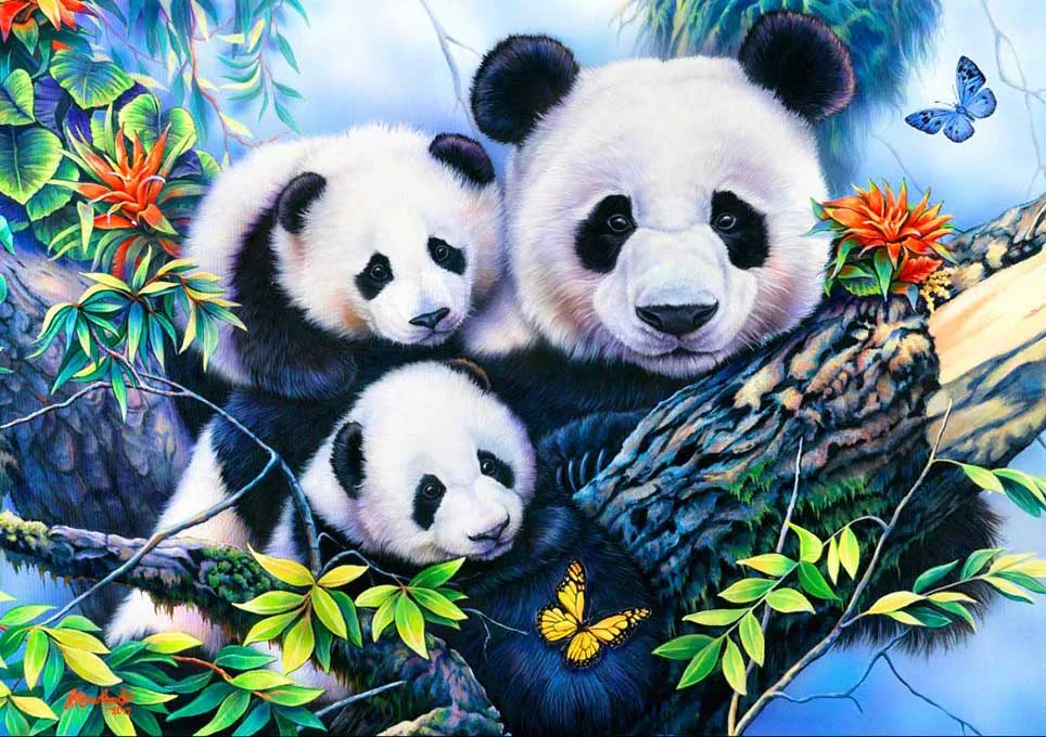 

Panda 5D Diamond Painting Diy Animal Diamond Art Embroidery Cross Stitch Home Decoration Handmade Gift