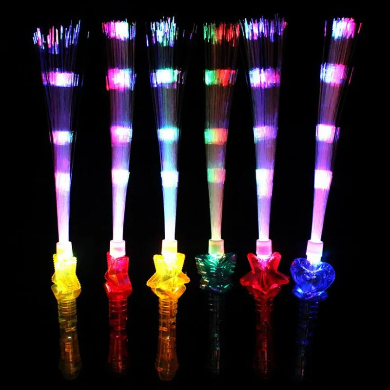 

Новинка 2023, Мультяшные светодиодные мигающие волоконные палочки, Детские светящиеся игрушки, светящиеся палочки для бара, концерта, рейвы, ...