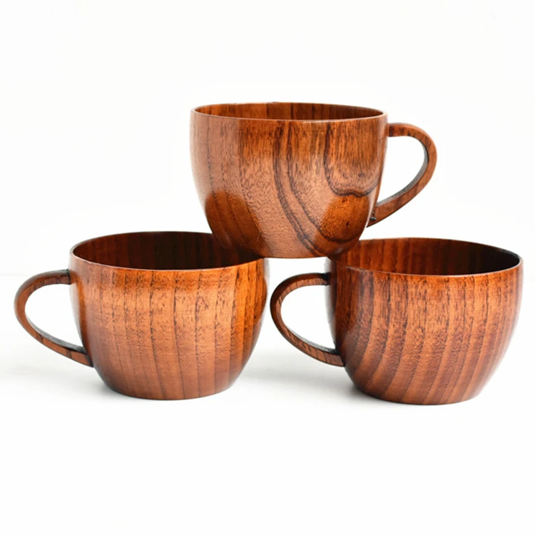 

Factory Direct Jujube Wood Creative Various Wooden Coffee Mugs Milk Cups Teacup Beer Coffee Tea Water Wooden Sake Mug