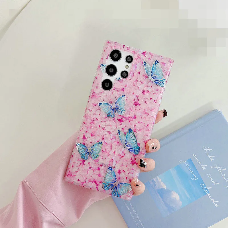 

S22 Butterfly Phone Case For Samsung Galaxy S22 Ultra Dream Conch Back Cover For Galaxy S22 Plus Soft Silicone Coque Capa Fundas