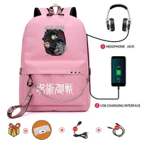 jujutsu kaisen cosplay anime backpack gojo satoru printing high school bag breathable design large capacity backpack for kids