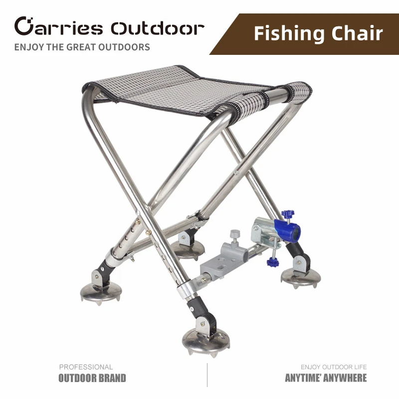 

Foldable Fishing Chair Seating Outdoor Aluminum Alloy All-terain Light Weight Legs Adjustable Portable Fishing Stool