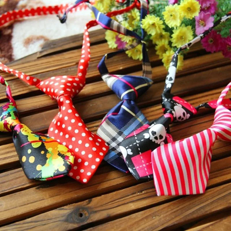 100pcs Pet Supplies Dog Clothes Cat Bowtie Tie for Large Small Dogs Puppy Kitten Scarf  Necktie Accessories Handsome Adjustable