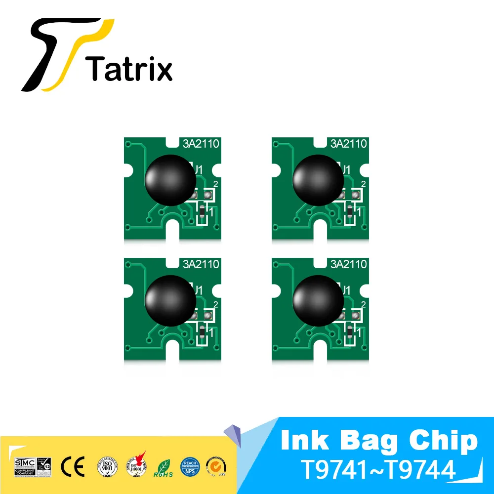 Tatrix T9741 T9742 T9743 T9744 Совместимый чип пакета с чернилами для Epson WF-C869Ra/WF-C869